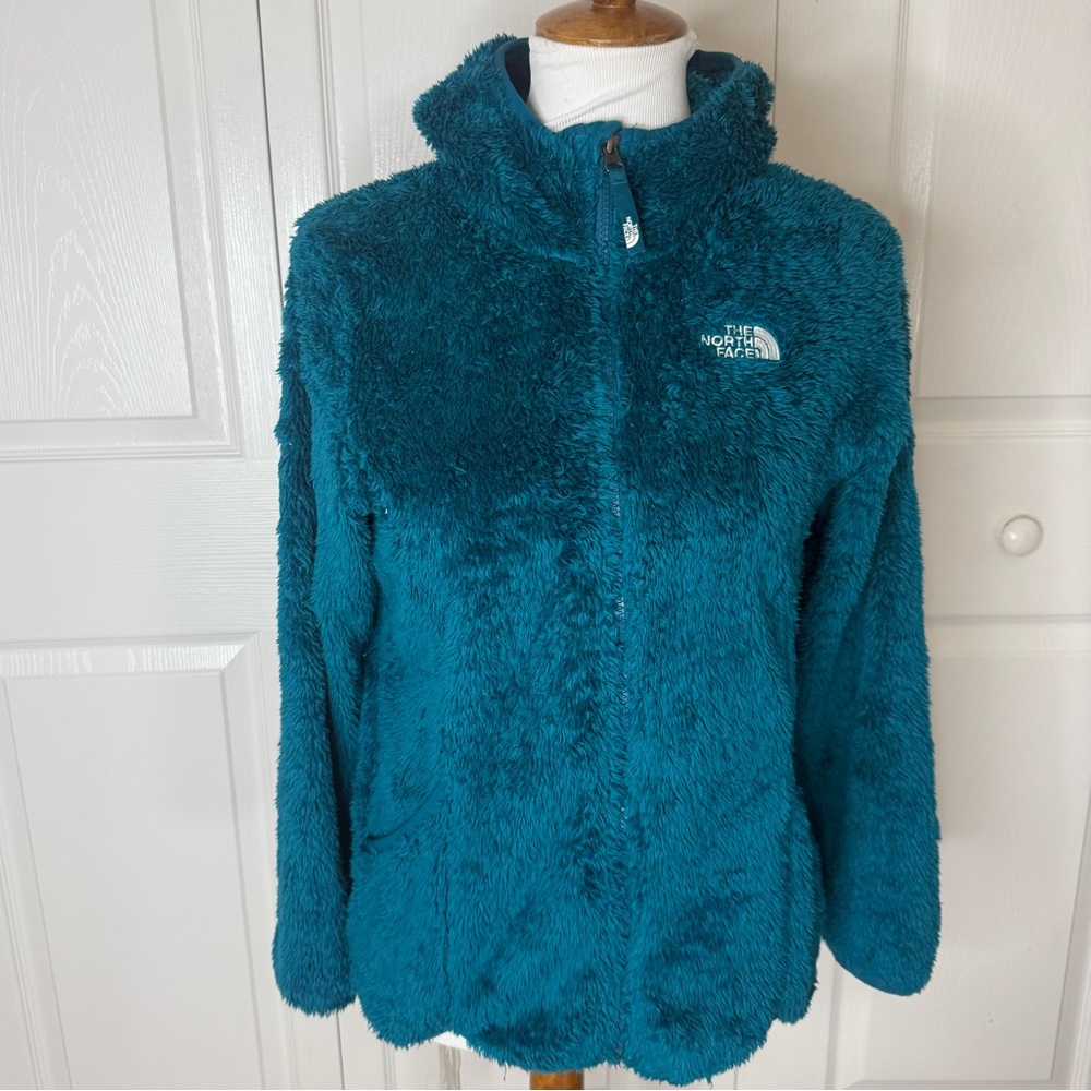 North Face Girls OSO‎ Suave Jacket Teal Deep Lagoon XL Full Zip Hooded Jacket